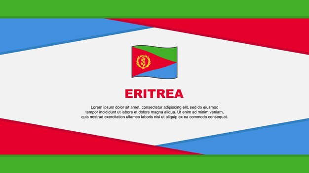 Bandiera dell'Eritrea sfondo astratto modello di progettazione Banner del giorno dell'indipendenza dell'Eritrea Cartoon illustrazione vettoriale Vettore dell'Eritrea