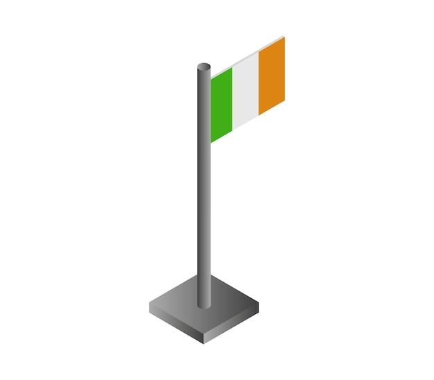 Bandiera dell'Irlanda isometrica