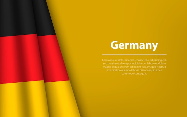 Bandiera dell'onda della Germania con sfondo copyspace