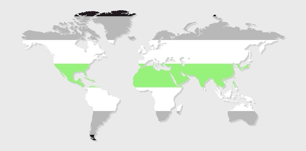 Bandiera dell'orgoglio dell'agender a forma di mappa del mondo Bandiera del gay transgender bisessuale lesbica ecc. Concetto di orgoglio