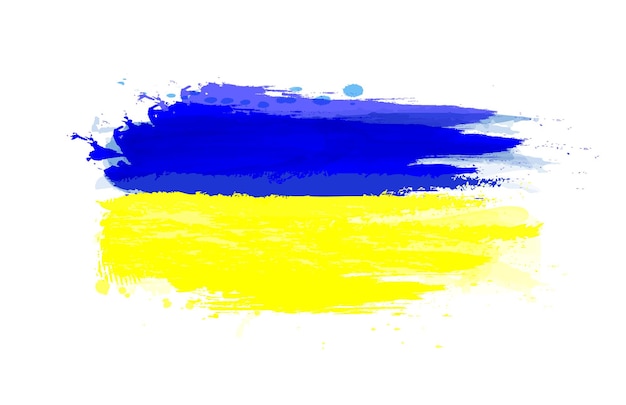Bandiera dell'Ucraina pennello vernice Ucraina Felice giorno dell'indipendenza