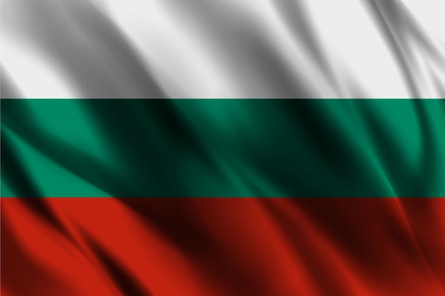 Bandiera della Bulgaria sventolando sfondo astratto