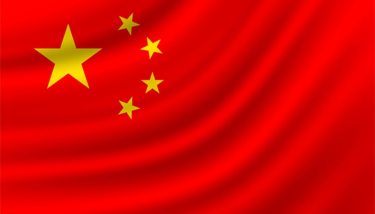Vettore bandiera della cina modello di sfondo.