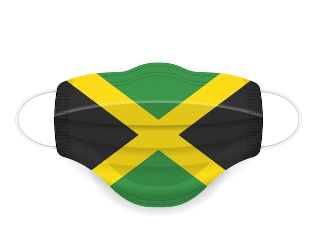 Bandiera della maschera medica della Giamaica