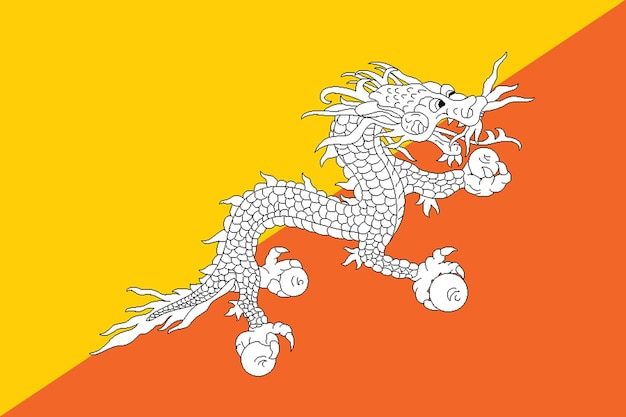 Bandiera della nazione bandiera del Bhutan