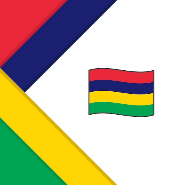 Bandiera delle Mauritius Sfondo astratto modello di progettazione Bandiera del giorno dell'indipendenza delle Mauritius Social Media Post Illustrazione delle Mauritius