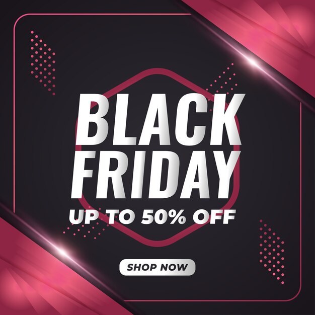 Bandiera di vendita del Black Friday con concetto astratto