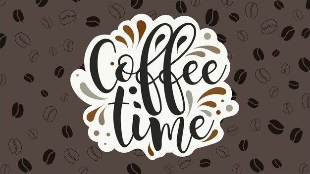 Bandiera di vettore di tempo del caffè.