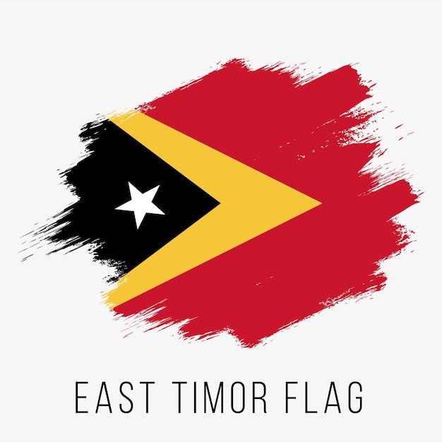 Bandiera di vettore di Timor Est. Bandiera di Timor Est per il Giorno dell'Indipendenza. Bandiera di Timor Est del grunge