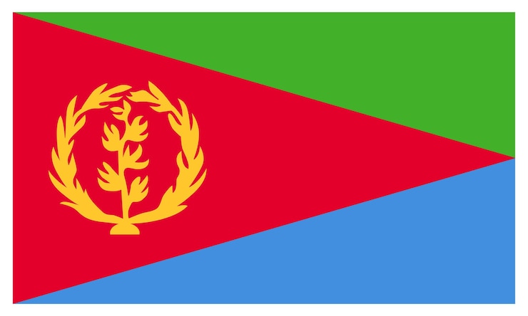 Vettore bandiera eritreabandiera nazionale dell'eritrea vettore