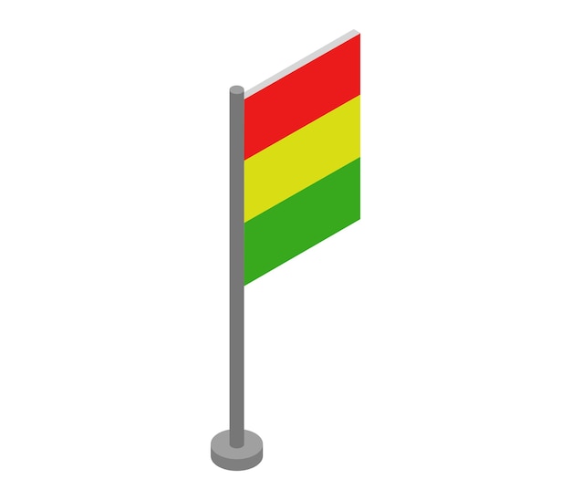 Bandiera isometrica della Bolivia
