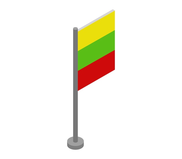 Bandiera isometrica della Lituania