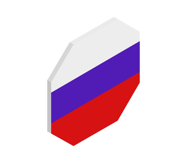 bandiera isometrica della russia
