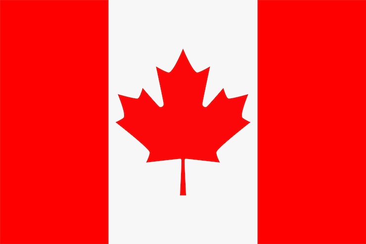 Vettore bandiera nazionale del canada simbolo del mondo internazionale paese dell'america del nord