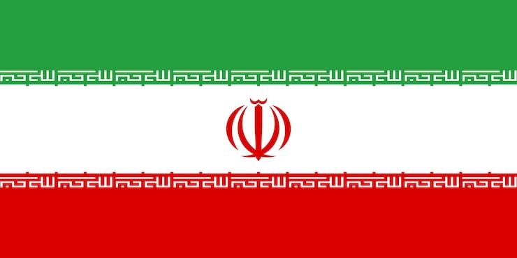 Vettore bandiera nazionale dell'iran