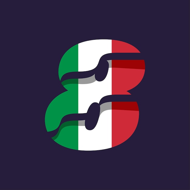 Bandiera Numerica Italia 8
