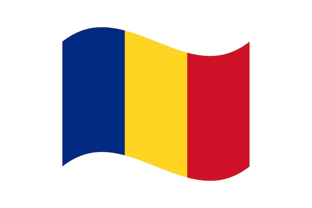 Bandiera ondulata della Romania illustrazione vettoriale digitale Bandiera sventolata