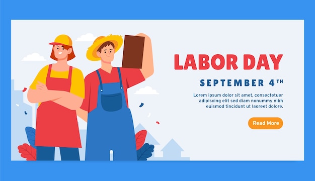 Bandiera orizzontale per la celebrazione della Festa del Lavoro