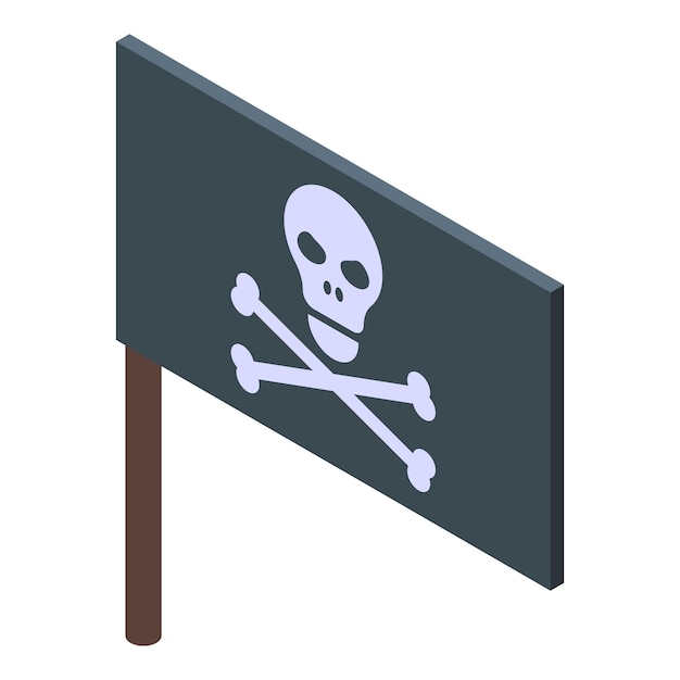 Bandiera pirata con cranio e ossa incrociate che ondeggia al vento