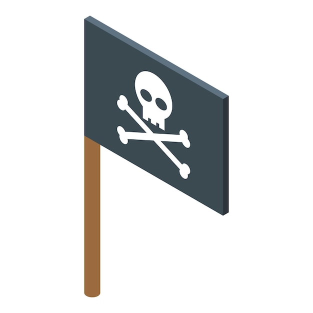 Bandiera pirata nera con cranio e ossa incrociate che ondeggia al vento