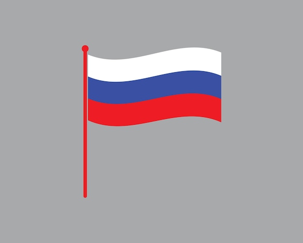 Bandiera russa icona logo vettoriale