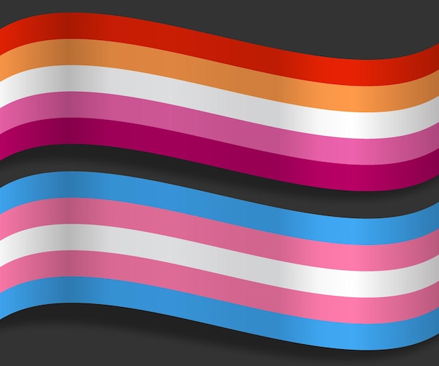 Bandiere di orgoglio transessuale e lesbico