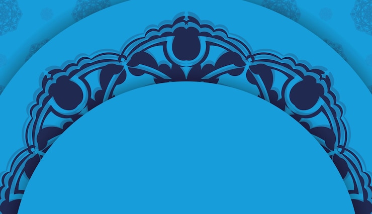 Vettore baner in blu con un motivo astratto e un posto per il tuo logo o testo