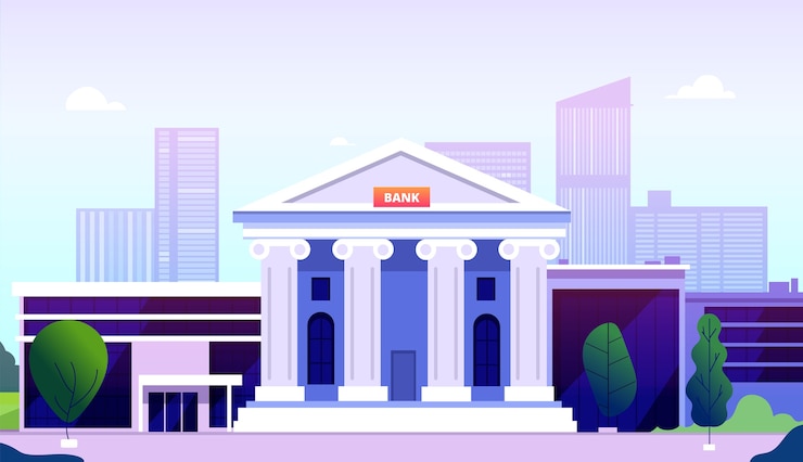 Vettore bank building
