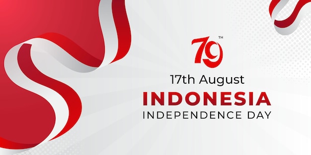 Banner 17 agosto Fondo della festa dell'indipendenza indonesiana