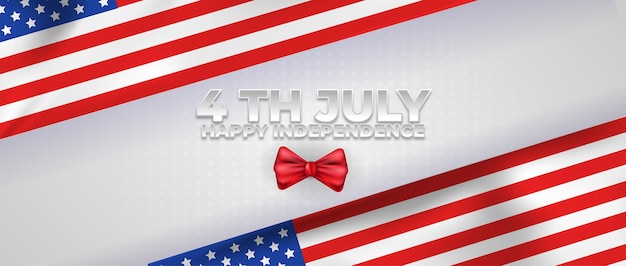 Banner 4 luglio illustrazione del giorno dell'indipendenza