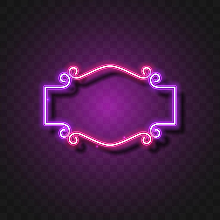 Vettore banner al neon astratto vintage
