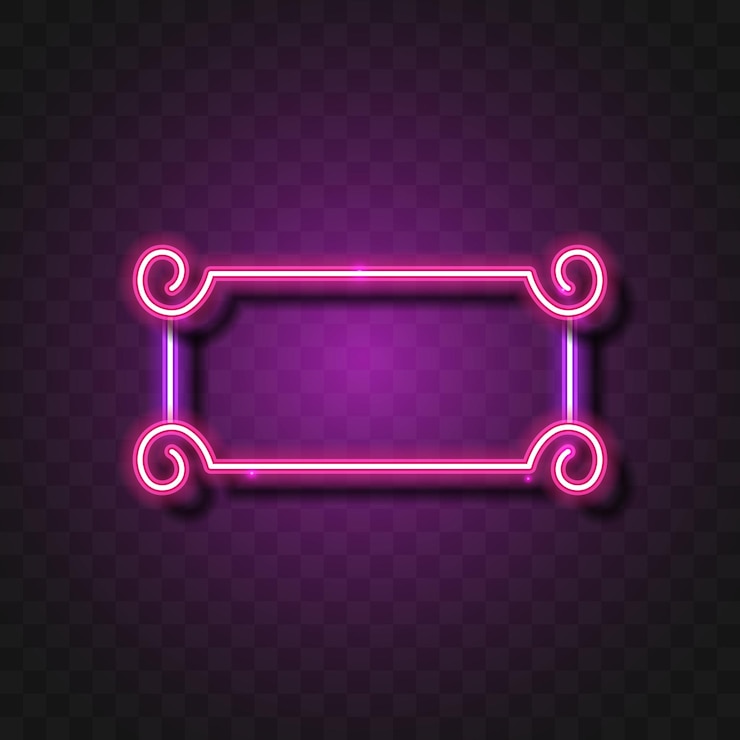 Vettore banner al neon astratto vintage