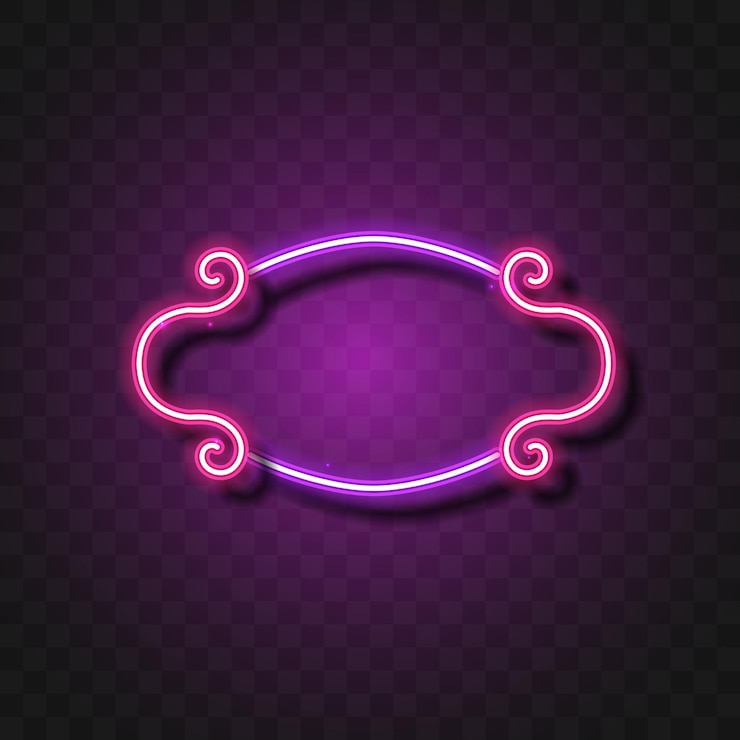 Vettore banner al neon astratto vintage