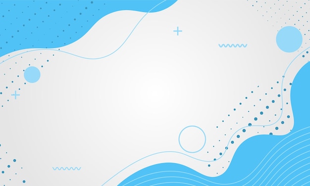 Banner astratto modello colorato blu con colore sfumato e sfondo tecnologico a piccoli pois Design con disegno vettoriale a forma di liquido