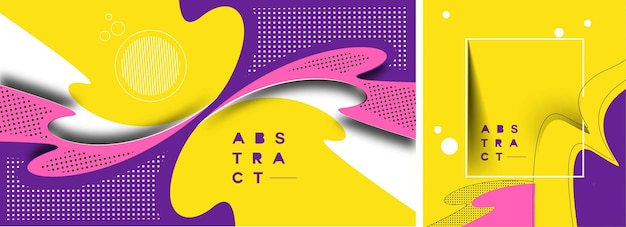 Banner astratto, pagina di destinazione, presentazione, sfondo, design moderno, copertina, modello di poster, opuscolo, volantino decorato