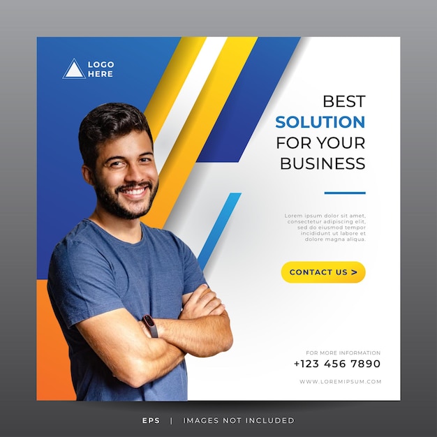 banner aziendale per modello di post sui social media