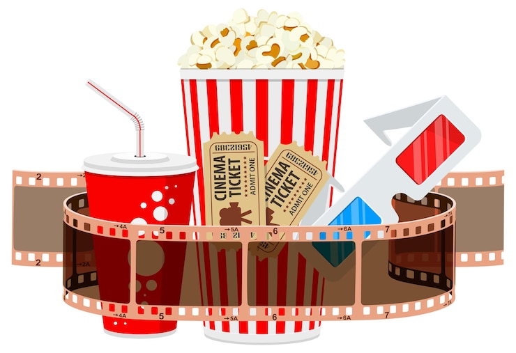 Vettore banner cinema e film