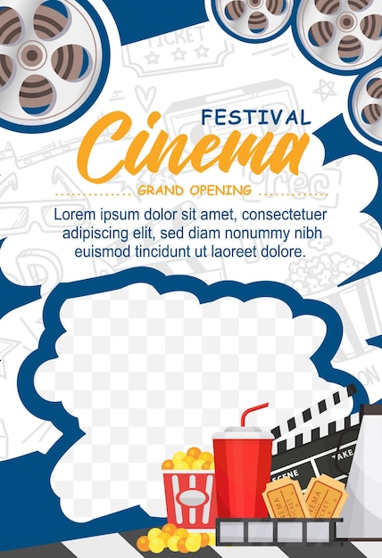Banner cinematografico e poster modello media post
