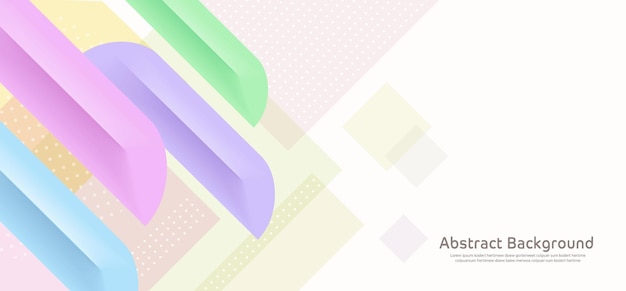 Banner colorato astratto design geometrico elegante Illustratore di vettore