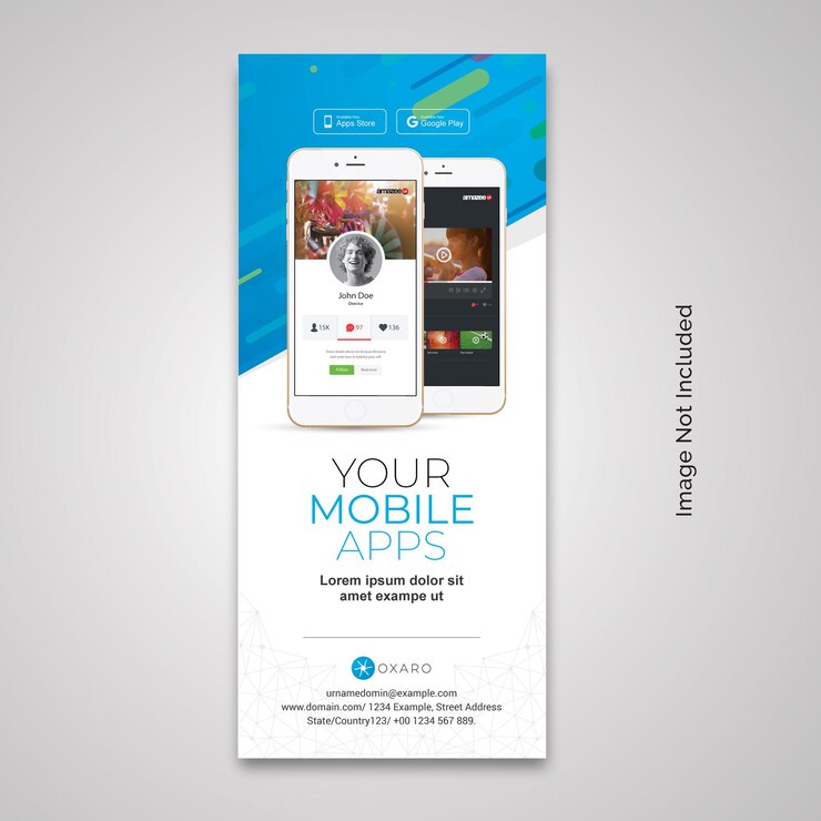 Vettore banner cumulativo per app mobili