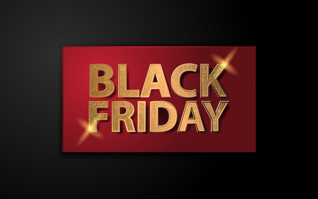 Banner del Black Friday con colore dorato