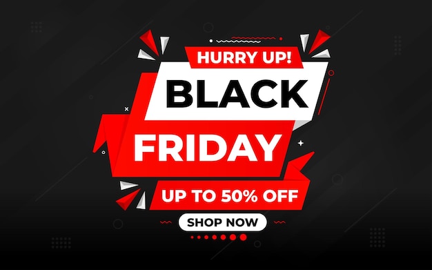 Banner del Black Friday Disegno di offerta di sconto speciale Disegno di banner del festival di sconto del prodotto Set di vendite del Black Friday Illustrazione vettoriale piatta