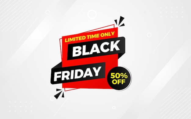 Banner del Black Friday Disegno di offerta di sconto speciale Sconto del prodotto Illustrazione vettoriale