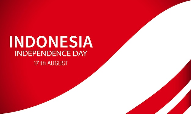 Banner del giorno dell'indipendenza indonesiana il 17 agosto. Illustrazione vettoriale