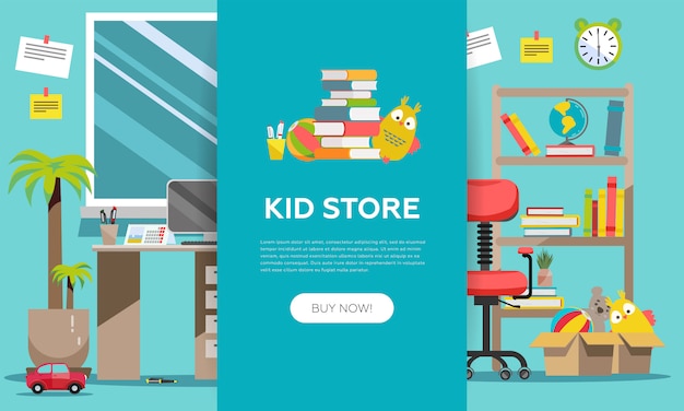 Banner del negozio per bambini per landing page