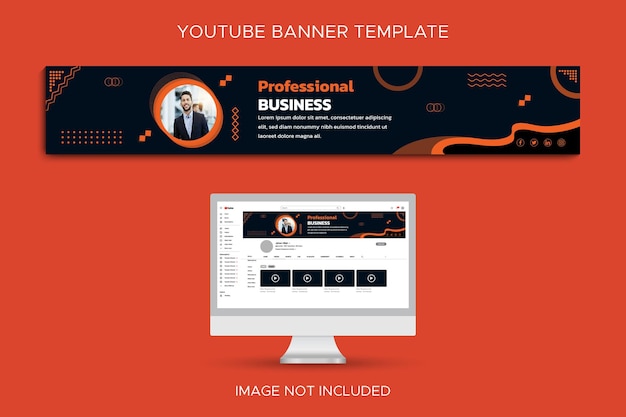 Banner del profilo del canale YouTube per il modello di business aziendale