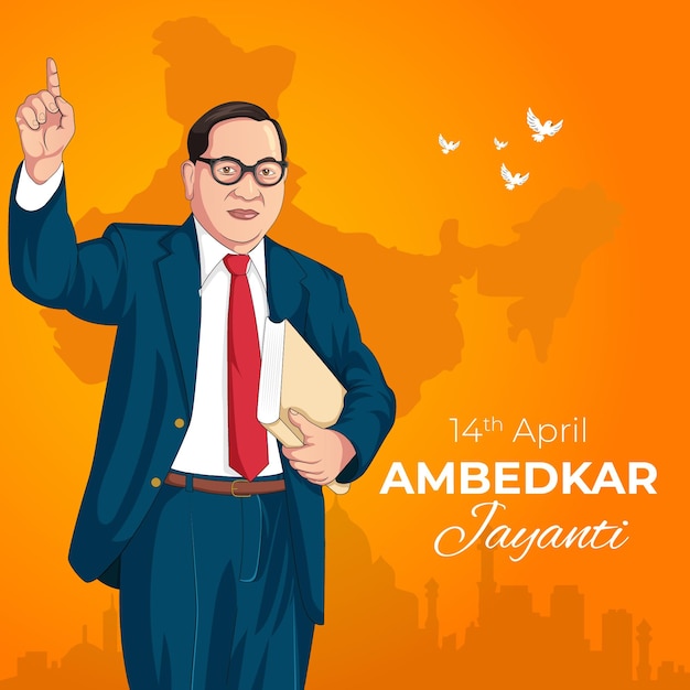 Banner design del modello Happy Ambedkar Jayanti