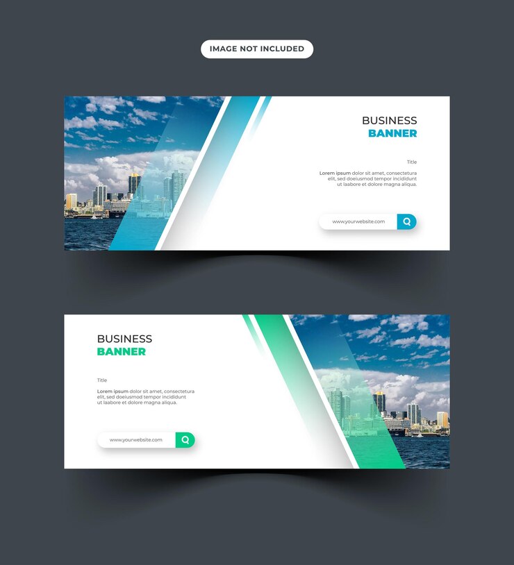 banner design semplice e moderno per l'utilizzo dei social media