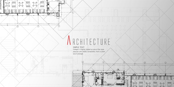 Vettore banner di architettura geometrica