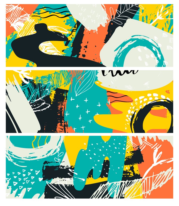 Banner di arte astratta